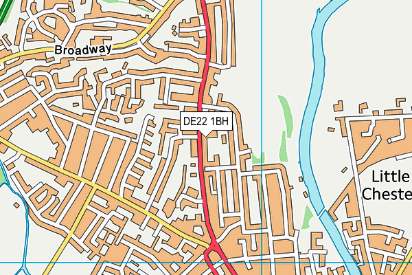 DE22 1BH map - OS VectorMap District (Ordnance Survey)