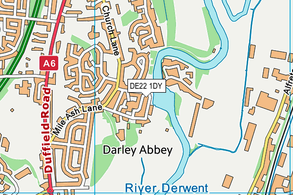 DE22 1DY map - OS VectorMap District (Ordnance Survey)