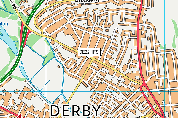 DE22 1FS map - OS VectorMap District (Ordnance Survey)