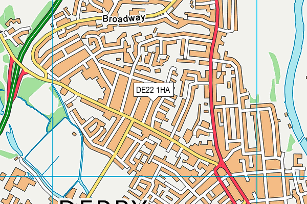 DE22 1HA map - OS VectorMap District (Ordnance Survey)