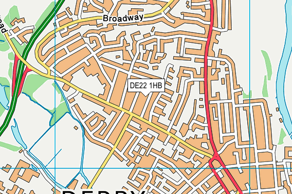 DE22 1HB map - OS VectorMap District (Ordnance Survey)