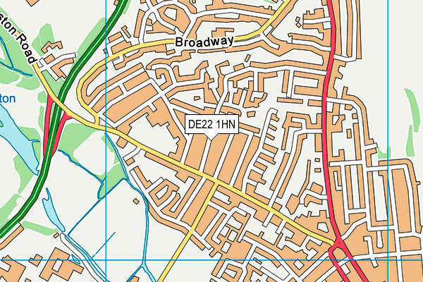 DE22 1HN map - OS VectorMap District (Ordnance Survey)