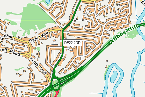 DE22 2DD map - OS VectorMap District (Ordnance Survey)