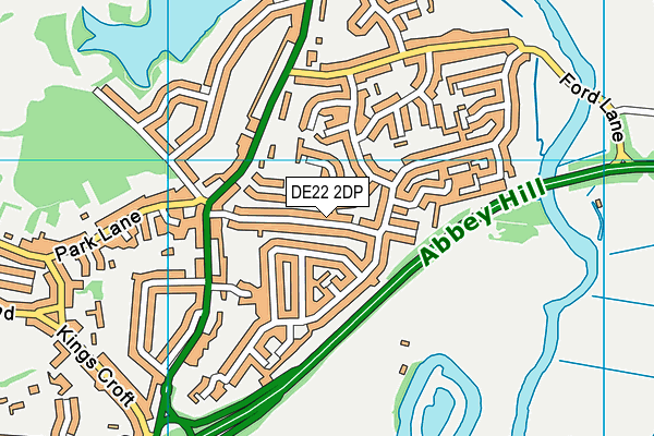 DE22 2DP map - OS VectorMap District (Ordnance Survey)
