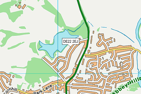 DE22 2EJ map - OS VectorMap District (Ordnance Survey)