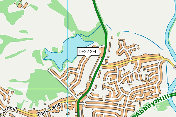 DE22 2EL map - OS VectorMap District (Ordnance Survey)