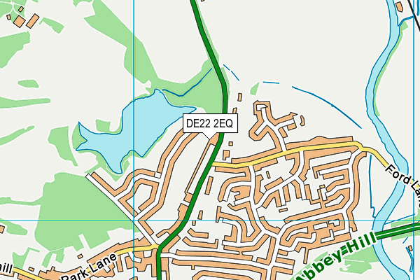 DE22 2EQ map - OS VectorMap District (Ordnance Survey)