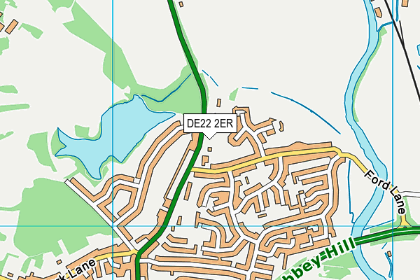 DE22 2ER map - OS VectorMap District (Ordnance Survey)