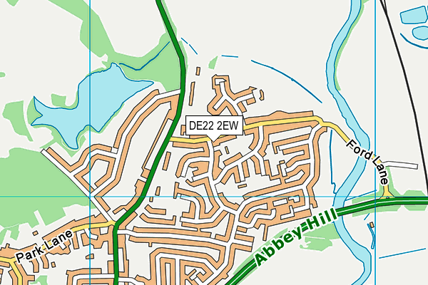 DE22 2EW map - OS VectorMap District (Ordnance Survey)