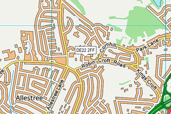 DE22 2FF map - OS VectorMap District (Ordnance Survey)