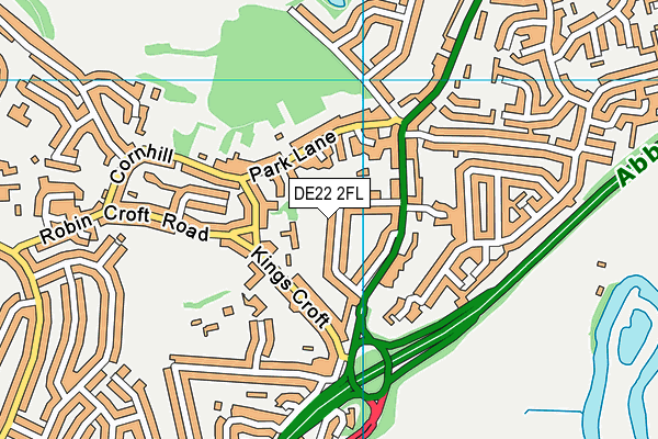 DE22 2FL map - OS VectorMap District (Ordnance Survey)