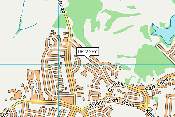 DE22 2FY map - OS VectorMap District (Ordnance Survey)