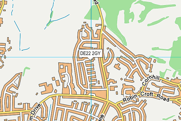 DE22 2GY map - OS VectorMap District (Ordnance Survey)