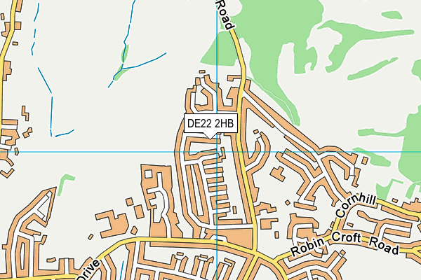 DE22 2HB map - OS VectorMap District (Ordnance Survey)
