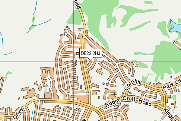 DE22 2HJ map - OS VectorMap District (Ordnance Survey)