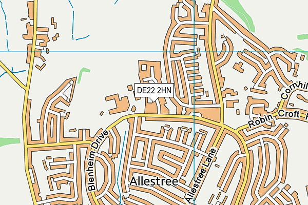 DE22 2HN map - OS VectorMap District (Ordnance Survey)