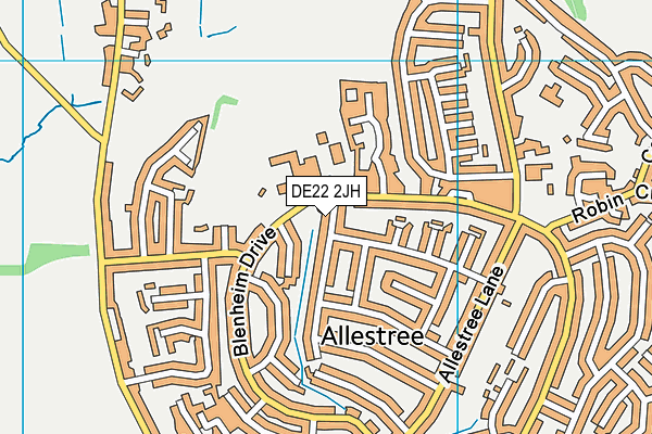 DE22 2JH map - OS VectorMap District (Ordnance Survey)