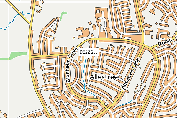 DE22 2JJ map - OS VectorMap District (Ordnance Survey)