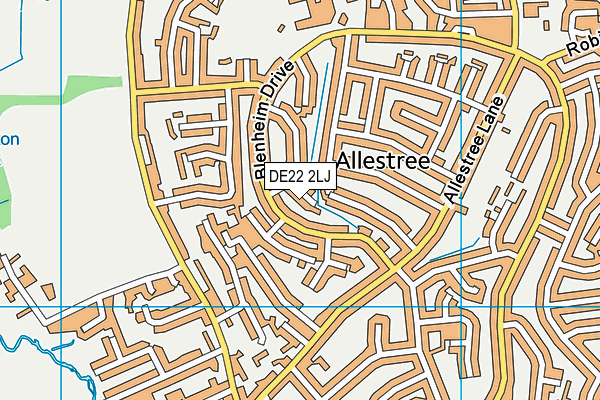 DE22 2LJ map - OS VectorMap District (Ordnance Survey)