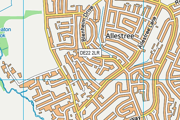 DE22 2LR map - OS VectorMap District (Ordnance Survey)