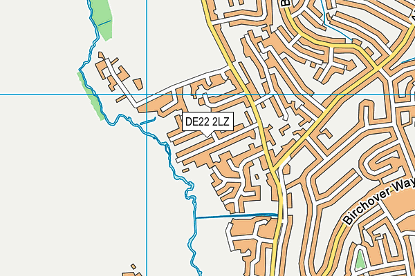 DE22 2LZ map - OS VectorMap District (Ordnance Survey)