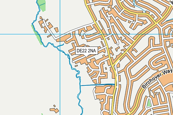 DE22 2NA map - OS VectorMap District (Ordnance Survey)