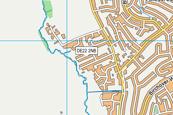 DE22 2NB map - OS VectorMap District (Ordnance Survey)