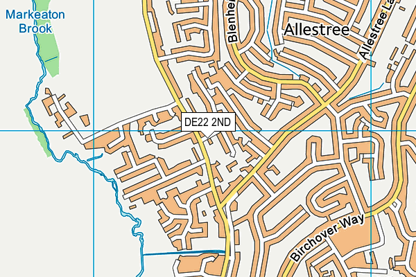 DE22 2ND map - OS VectorMap District (Ordnance Survey)