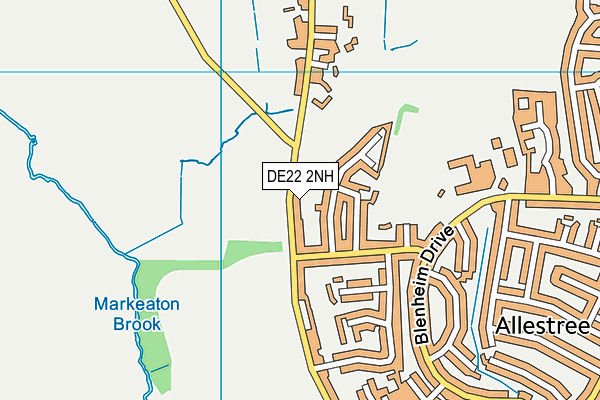 DE22 2NH map - OS VectorMap District (Ordnance Survey)