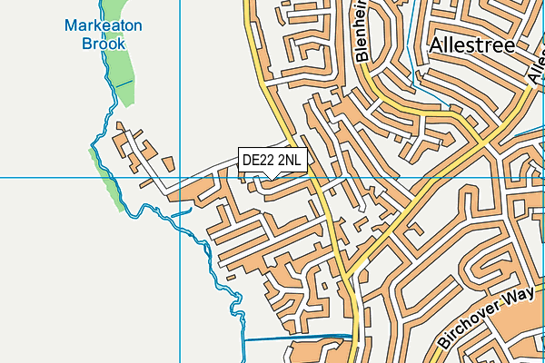 DE22 2NL map - OS VectorMap District (Ordnance Survey)