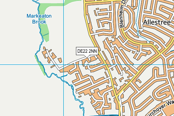 DE22 2NN map - OS VectorMap District (Ordnance Survey)