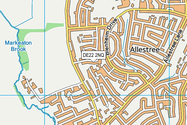 DE22 2NQ map - OS VectorMap District (Ordnance Survey)