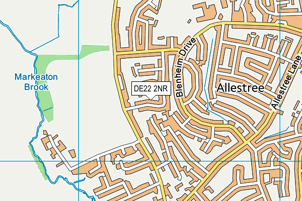 DE22 2NR map - OS VectorMap District (Ordnance Survey)