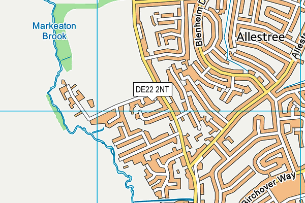 DE22 2NT map - OS VectorMap District (Ordnance Survey)