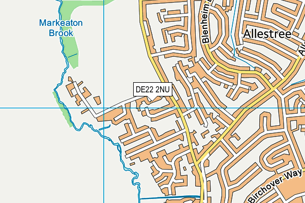 DE22 2NU map - OS VectorMap District (Ordnance Survey)