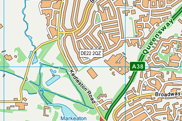 DE22 2QZ map - OS VectorMap District (Ordnance Survey)