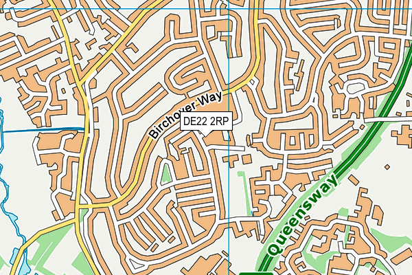 DE22 2RP map - OS VectorMap District (Ordnance Survey)
