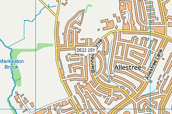 DE22 2SY map - OS VectorMap District (Ordnance Survey)