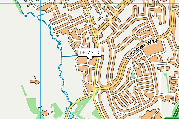 DE22 2TD map - OS VectorMap District (Ordnance Survey)