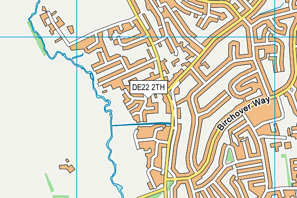 DE22 2TH map - OS VectorMap District (Ordnance Survey)