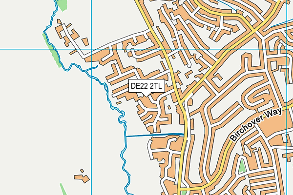DE22 2TL map - OS VectorMap District (Ordnance Survey)