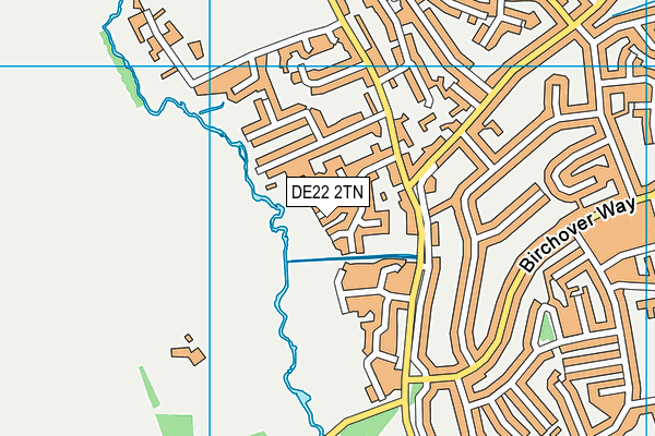 DE22 2TN map - OS VectorMap District (Ordnance Survey)