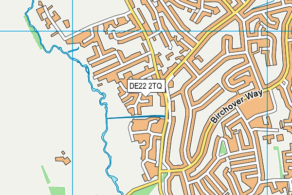 DE22 2TQ map - OS VectorMap District (Ordnance Survey)