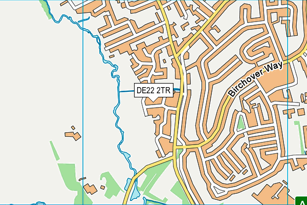 DE22 2TR map - OS VectorMap District (Ordnance Survey)