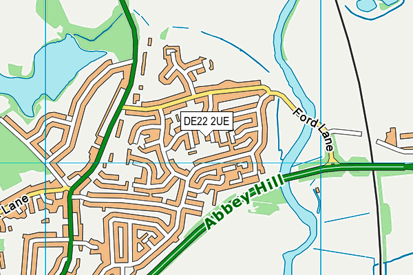 DE22 2UE map - OS VectorMap District (Ordnance Survey)