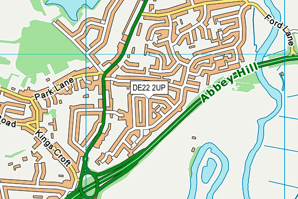 DE22 2UP map - OS VectorMap District (Ordnance Survey)