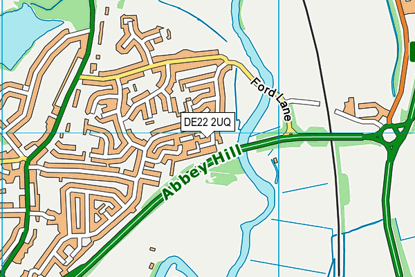 DE22 2UQ map - OS VectorMap District (Ordnance Survey)