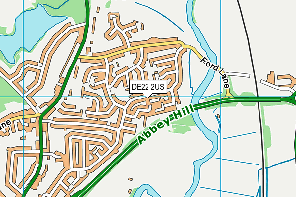 DE22 2US map - OS VectorMap District (Ordnance Survey)
