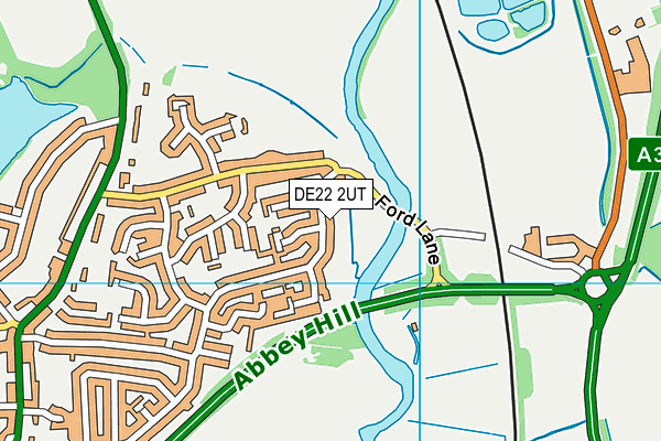 DE22 2UT map - OS VectorMap District (Ordnance Survey)