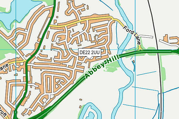 DE22 2UU map - OS VectorMap District (Ordnance Survey)